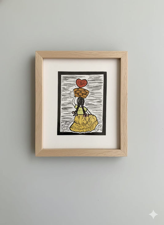 Pintura de Chinita Oaxaqueña Pintada a Mano