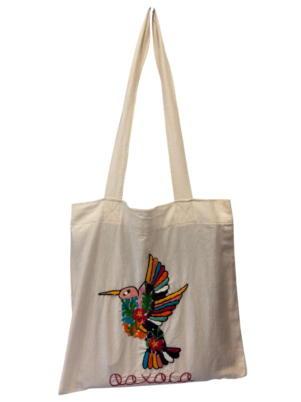 Bolsa Tote de Manta Fina Bordada a Mano