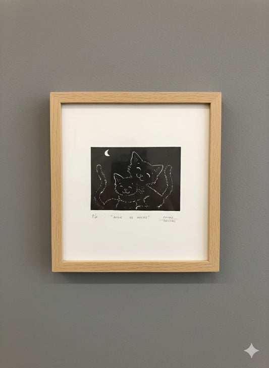 Pintura de Gatitos Abrazándose – Arte Pintado a Mano