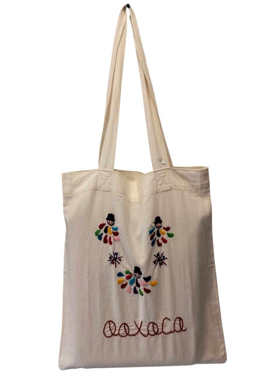 Bolsa Tote de Manta Fina Bordada a Mano