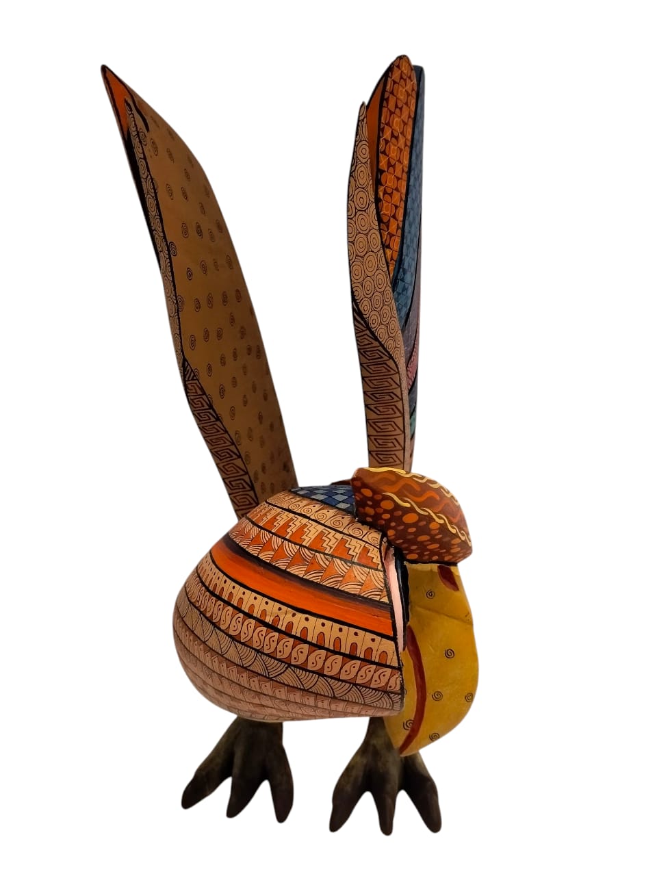 Alebrije de Búho con Alas Extendidas Tallado y Pintado a Mano