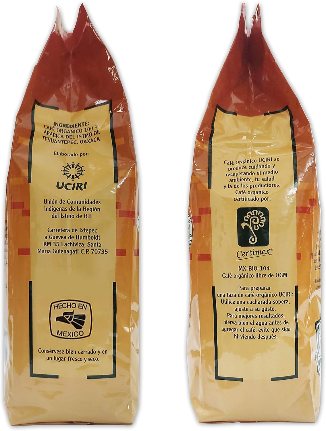 Café Orgánico Molido UCIRI 1 kg | 100% Arábica Oaxaca | Mezcla Americano | Certificado | Sin OGM