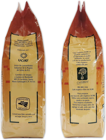 Café Orgánico Molido UCIRI 1 kg | 100% Arábica Oaxaca | Mezcla Americano | Certificado | Sin OGM