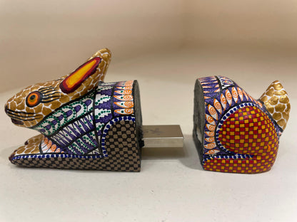 Memoria USB de alebrije 8GB en madera tallada y pintada a mano – San Martín Tilcajete Oaxaca