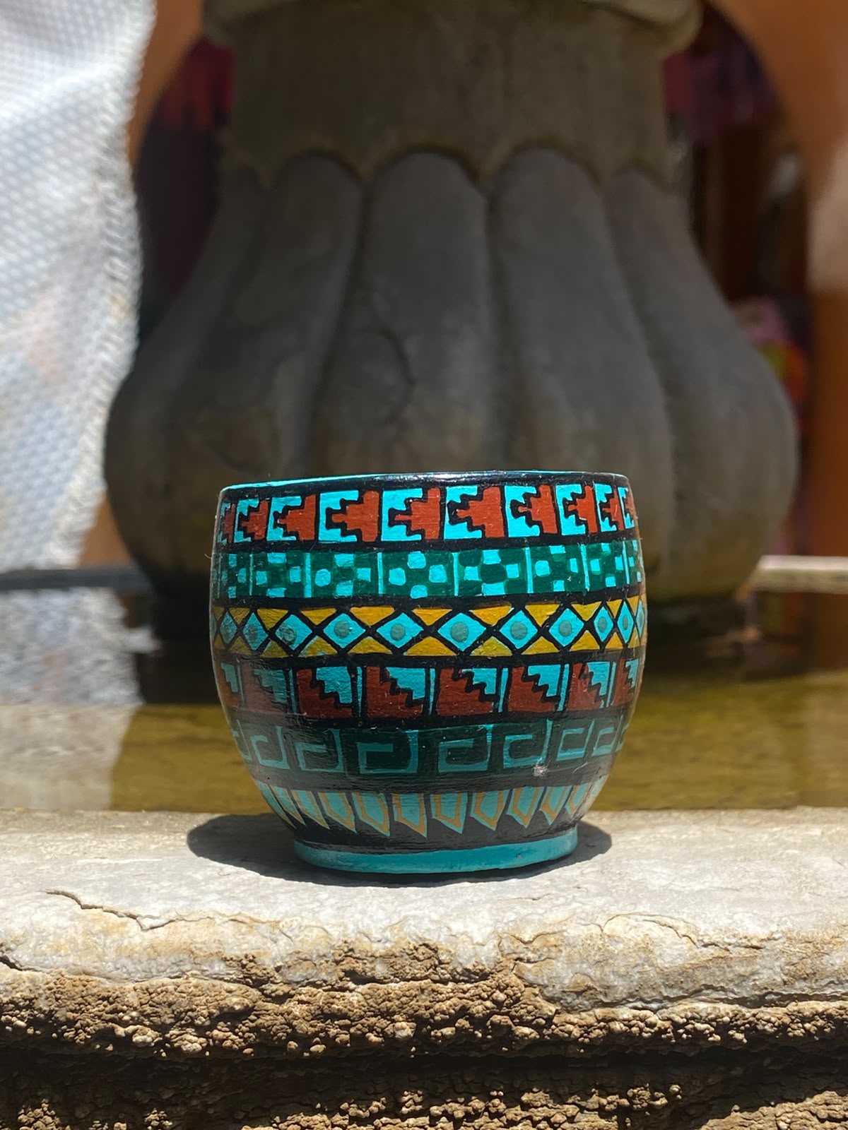 Caballito Tequilero / Mezcalero de Madera Pintado a Mano | Arte Popular Oaxaqueño