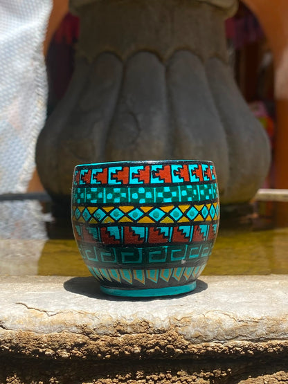 Caballito Tequilero / Mezcalero de Madera Pintado a Mano | Arte Popular Oaxaqueño