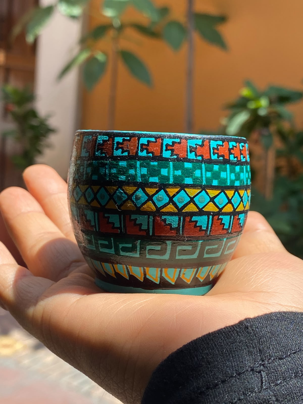Caballito Tequilero / Mezcalero de Madera Pintado a Mano | Arte Popular Oaxaqueño