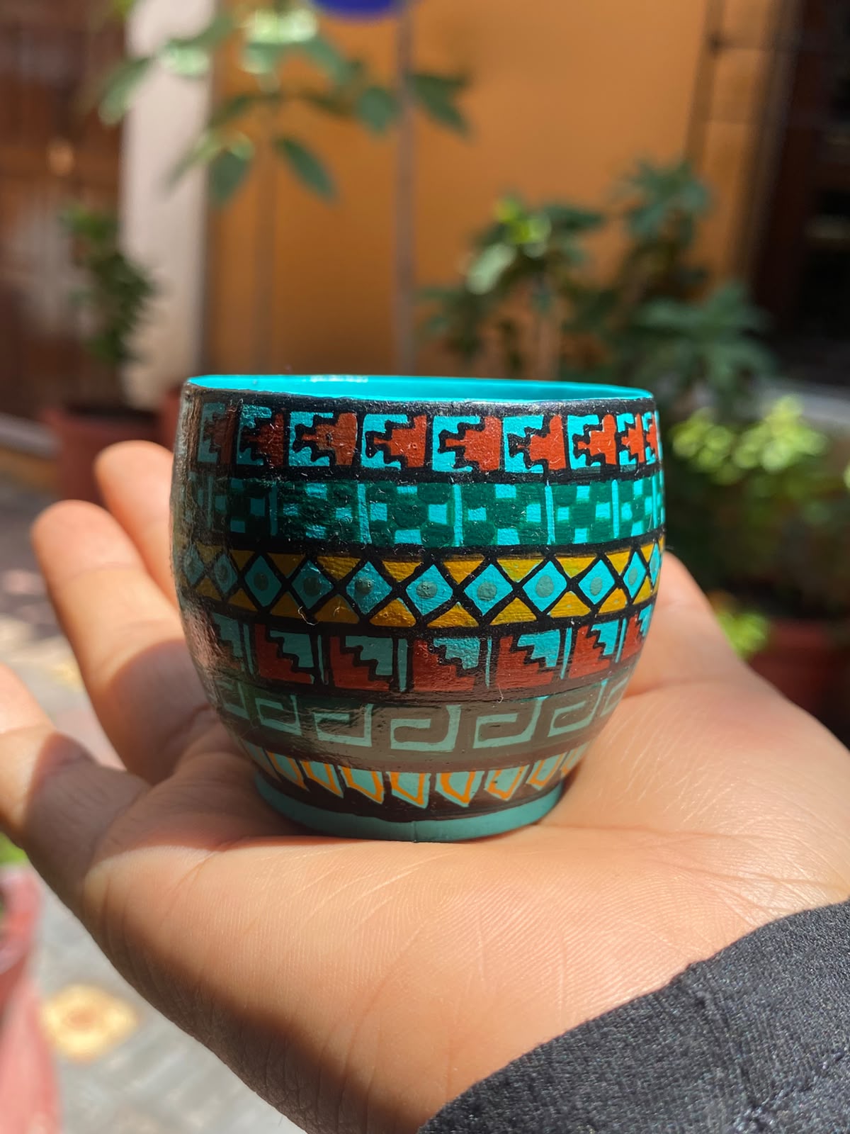 Caballito Tequilero / Mezcalero de Madera Pintado a Mano | Arte Popular Oaxaqueño