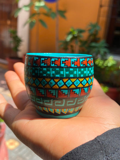 Caballito Tequilero / Mezcalero de Madera Pintado a Mano | Arte Popular Oaxaqueño
