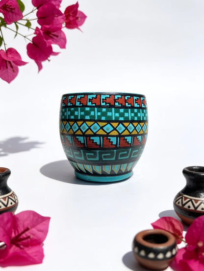 Caballito Tequilero / Mezcalero de Madera Pintado a Mano | Arte Popular Oaxaqueño