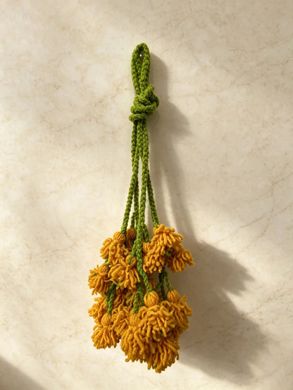 Tlacoyales Tradicionales de Lana Tejidos a Mano - Accesorio para Trenzas Largo