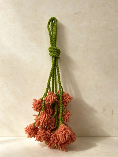 Tlacoyales Tradicionales de Lana Tejidos a Mano - Accesorio para Trenzas Largo