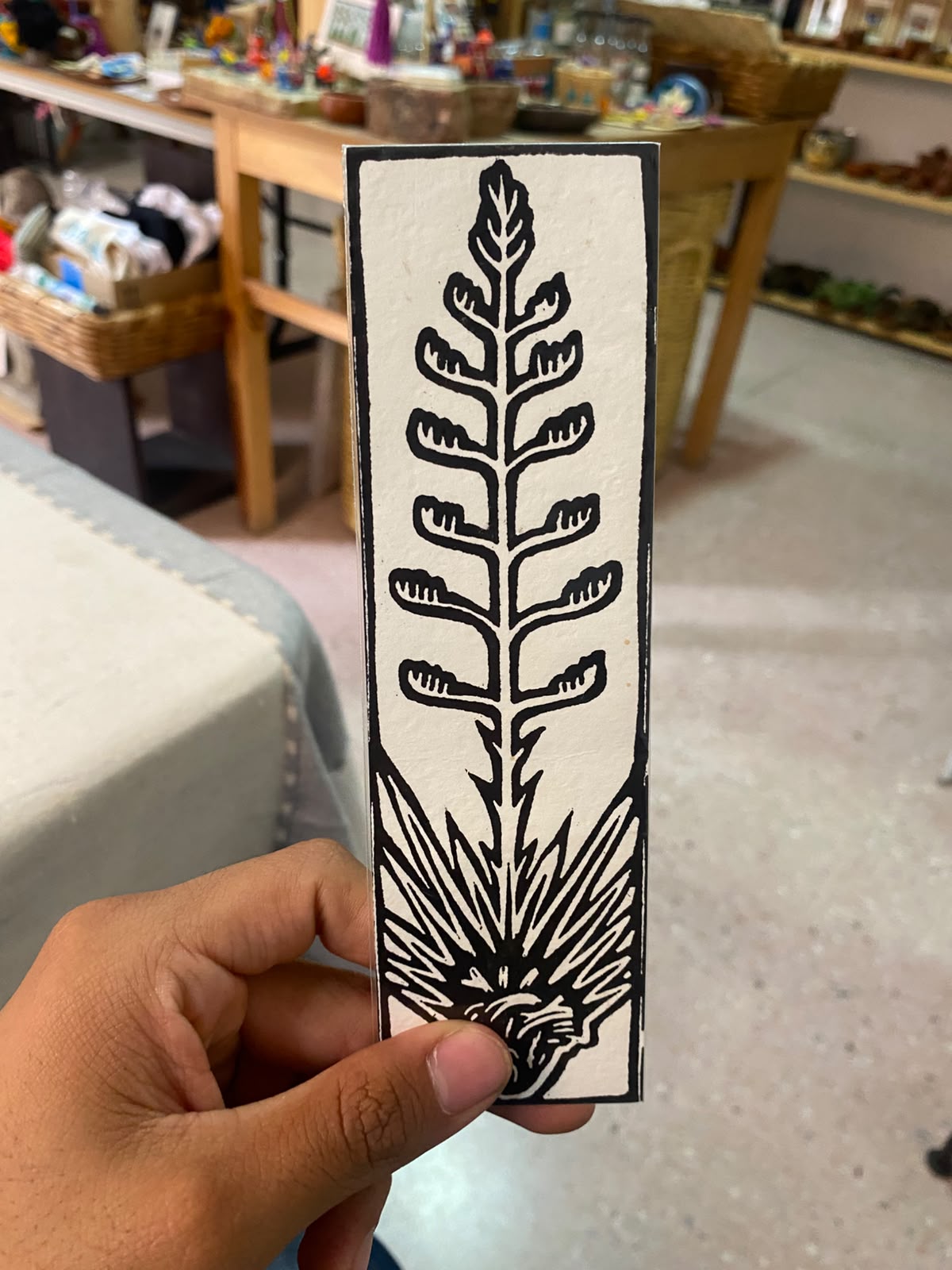 Separador de Libros con Estilo de Grabado Oaxaqueño