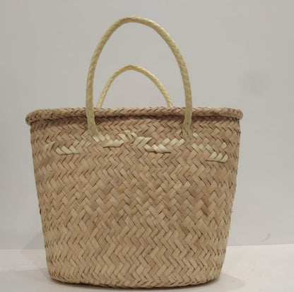Bolsa de Mano de Palma Tejida Hecha a Mano