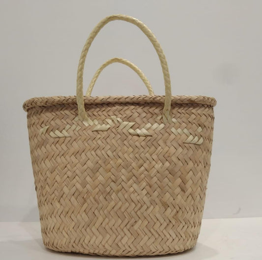 Bolsa de Mano de Palma Tejida Hecha a Mano