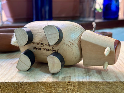 Puerquito tierno Juguete de Madera Artesanal