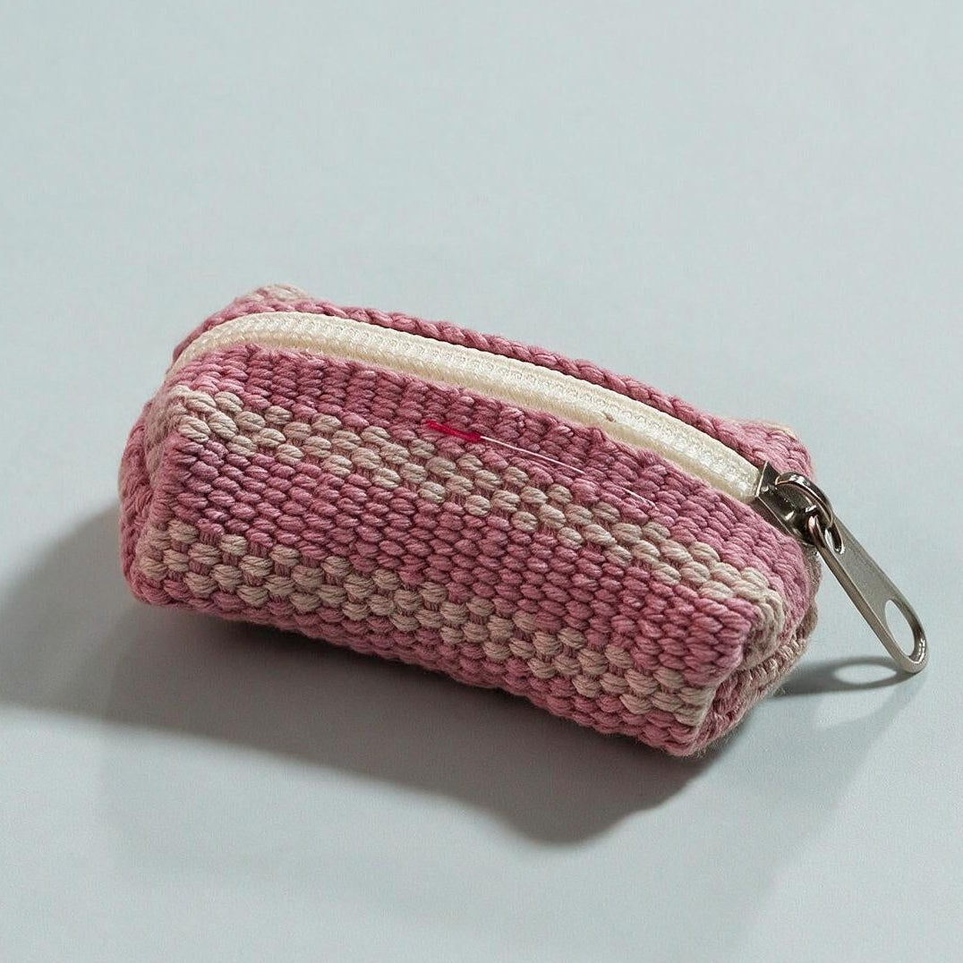 Mini Monedero de Algodón Tejido a Mano de Oaxaca | Santo Tomás Jalieza